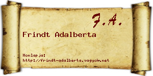 Frindt Adalberta névjegykártya